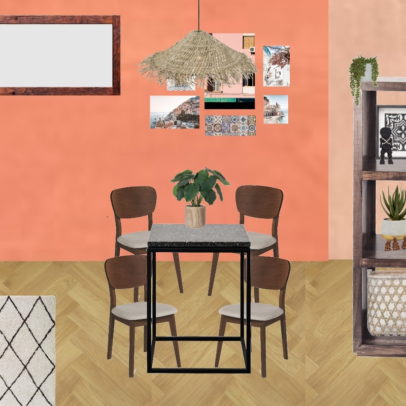 Julie Herbain dining room grevillia feature with posters and pendant Mood Board by Laurenboyes on Style Sourcebook