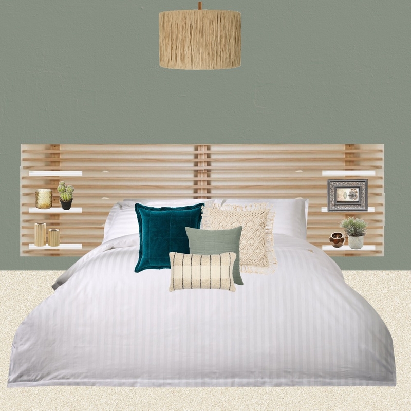 Julie Herbain bed 2 green and pendant Mood Board by Laurenboyes on Style Sourcebook