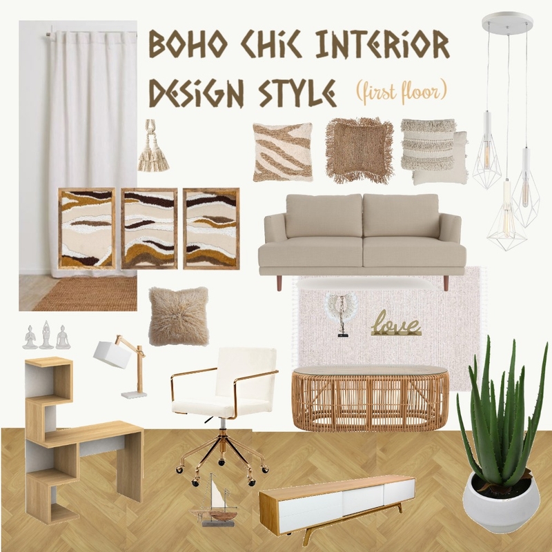 Boho Chic First Floor Mood Board by pressy on Style Sourcebook