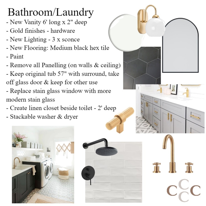 West Century Home - Bathroom/Laundry Mood Board by CC Interiors on Style Sourcebook