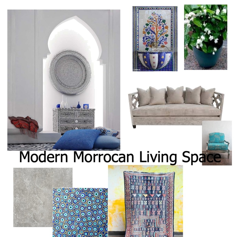 Modern Moroccan Living Space Mood Board by shut on Style Sourcebook