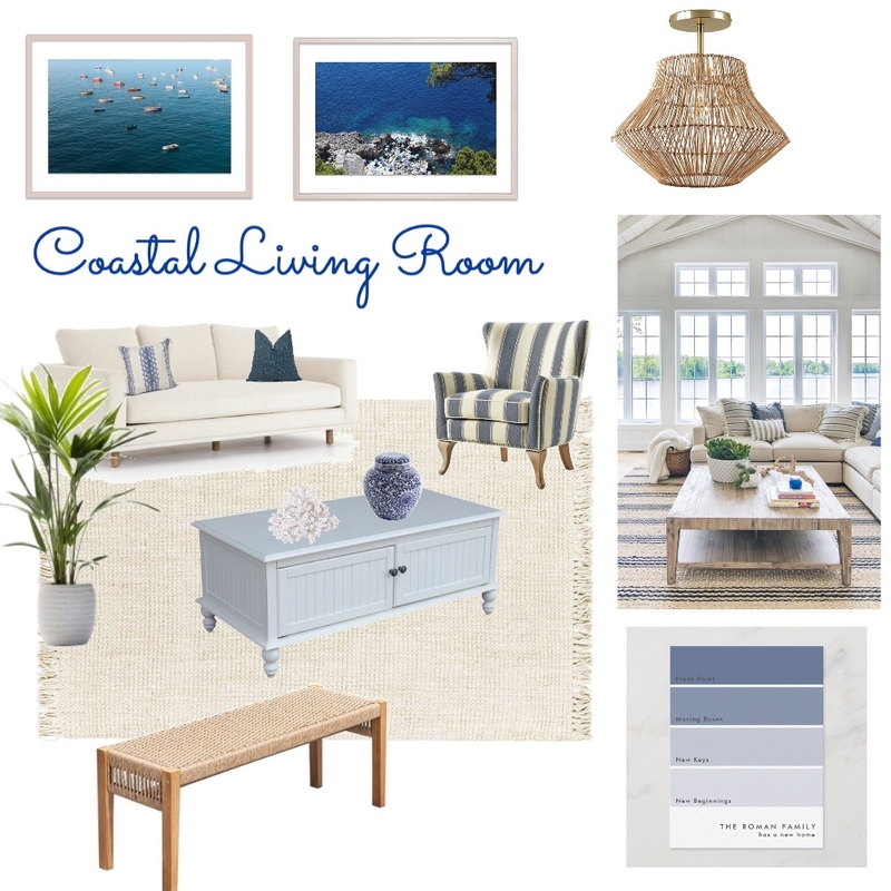Coastal Living Room Mood Board by Lazuli Azul Designs on Style Sourcebook