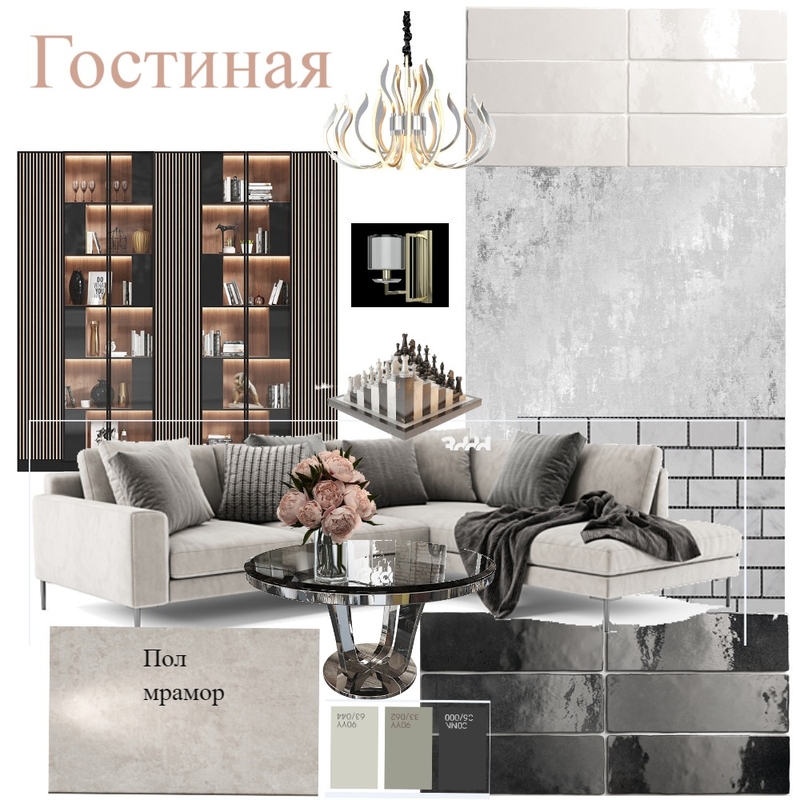 Гостиная лофт Mood Board by CoLora on Style Sourcebook