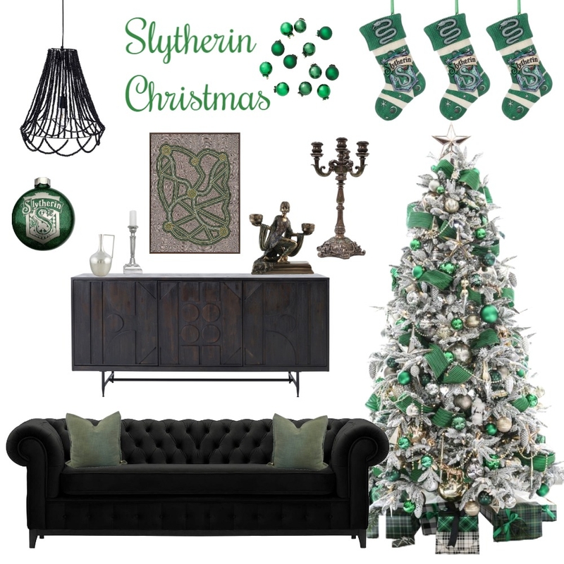 Slytherin Christmas Mood Board by Alessia Malara on Style Sourcebook
