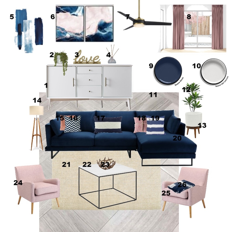 Living room final Mood Board by Power Interiors on Style Sourcebook
