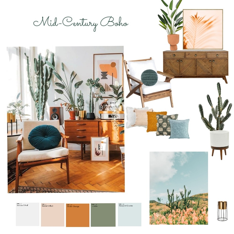 Mid Century Boho Mood Board by LCuccia on Style Sourcebook