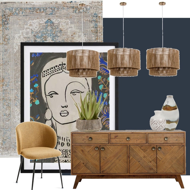 blue dining room Mood Board by aeshaosman on Style Sourcebook