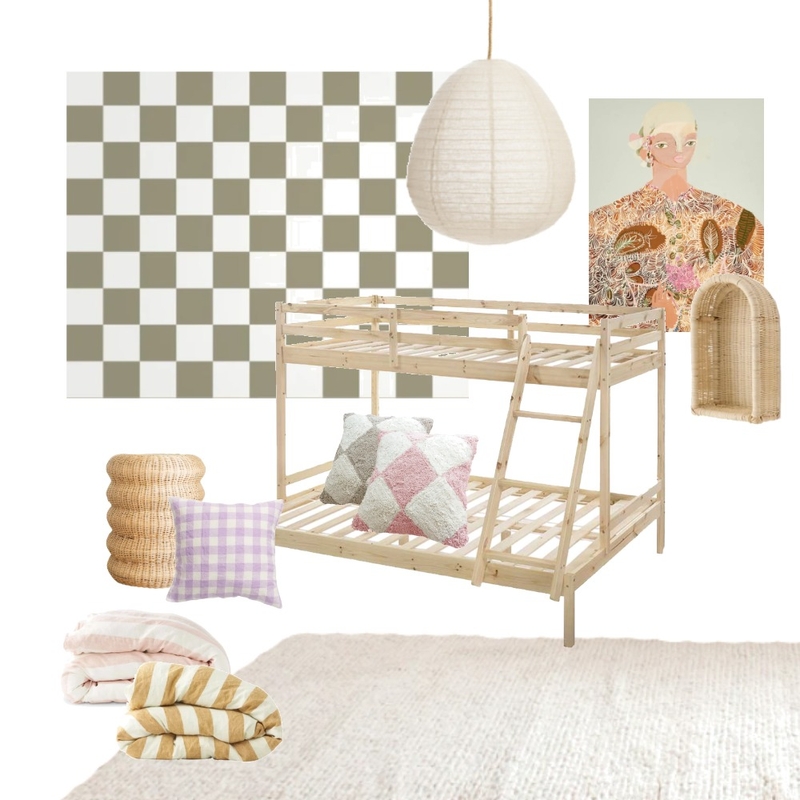 the Girls shared bedroom Mood Board by Thefrenchfolk on Style Sourcebook