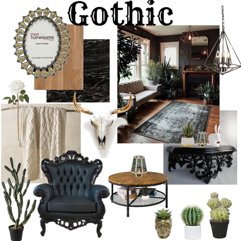 Gothic Mood Board by FernieDesignCo on Style Sourcebook