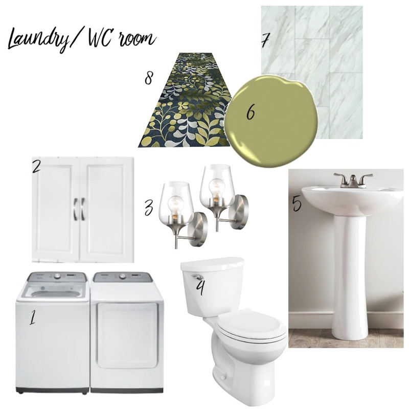 Module 9 Laundry/WC Sample Board Mood Board by Jessica on Style Sourcebook