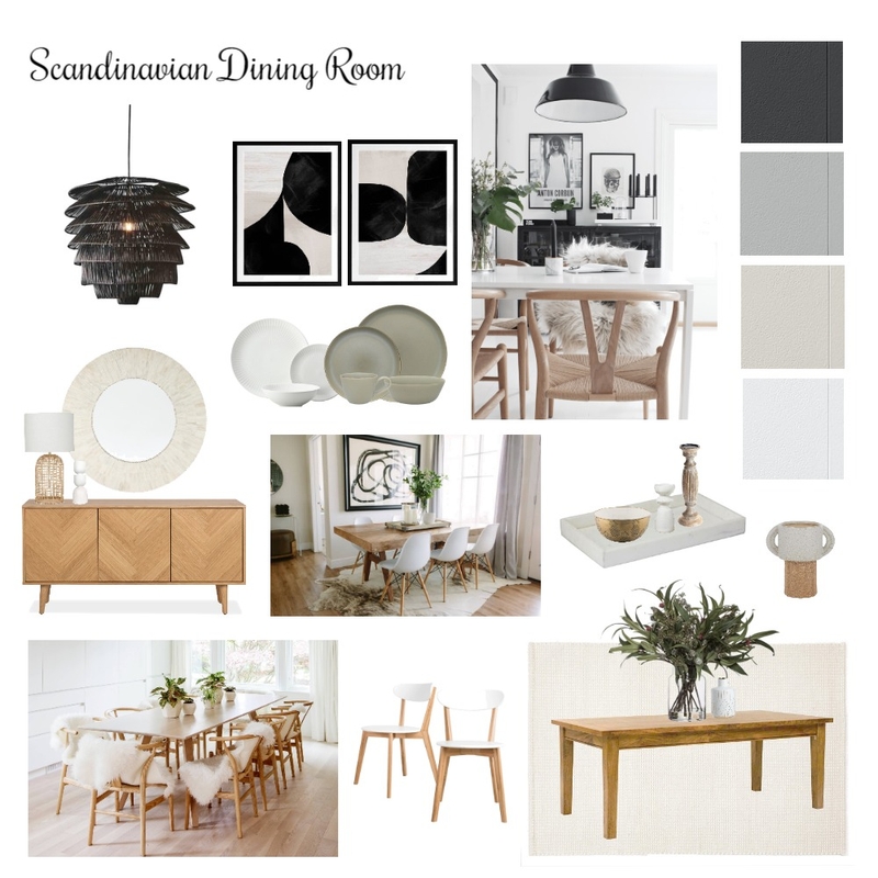 Scandinavian Dining Room Mood Board by Faye Bahrami on Style Sourcebook