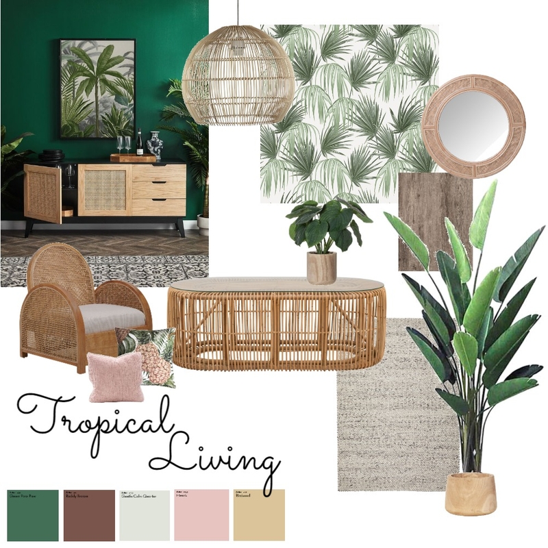 Modern Tropical Mood Board by Lovee Yi on Style Sourcebook