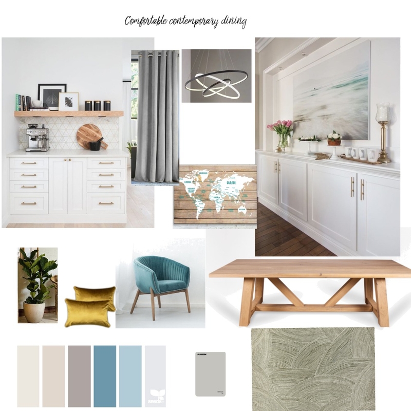 Comfortable contemporary dinning Mood Board by ElmarieDS on Style Sourcebook