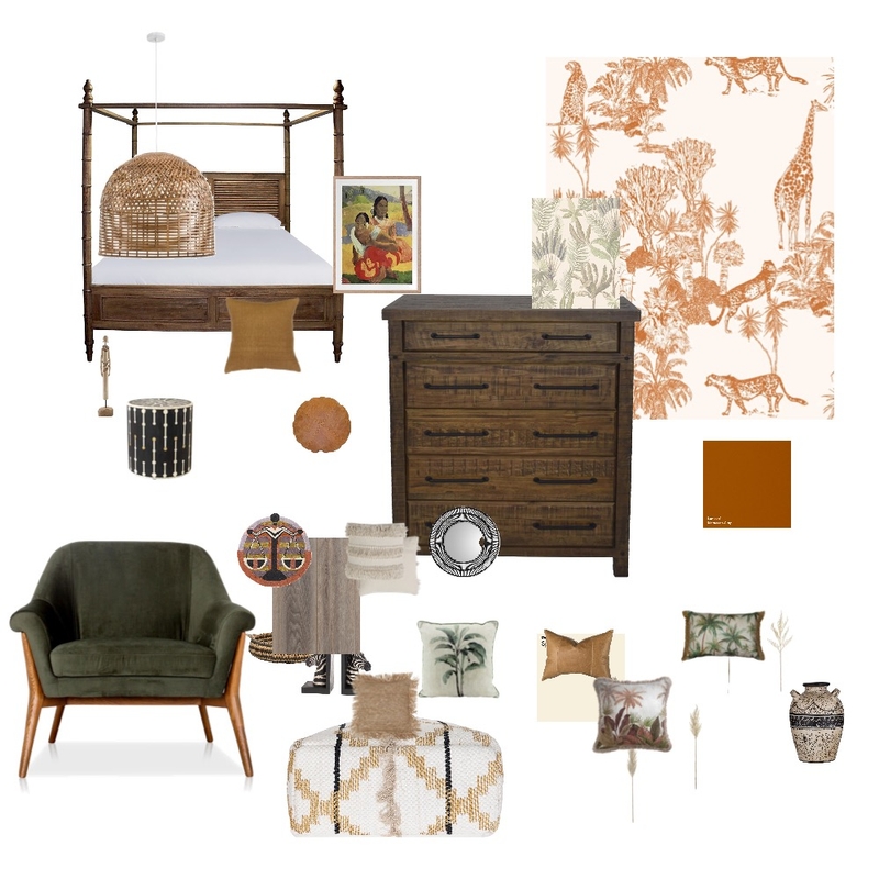 African Bedroom Mood Board by jlevesque on Style Sourcebook