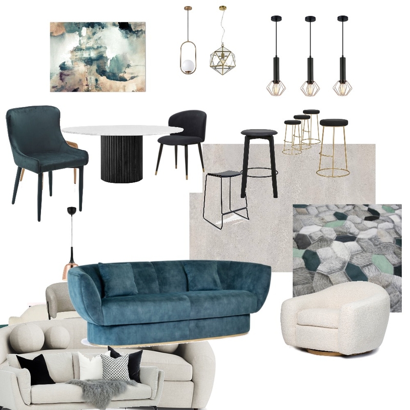 Ramona dining lounge concept 2 Mood Board by Little Design Studio on Style Sourcebook