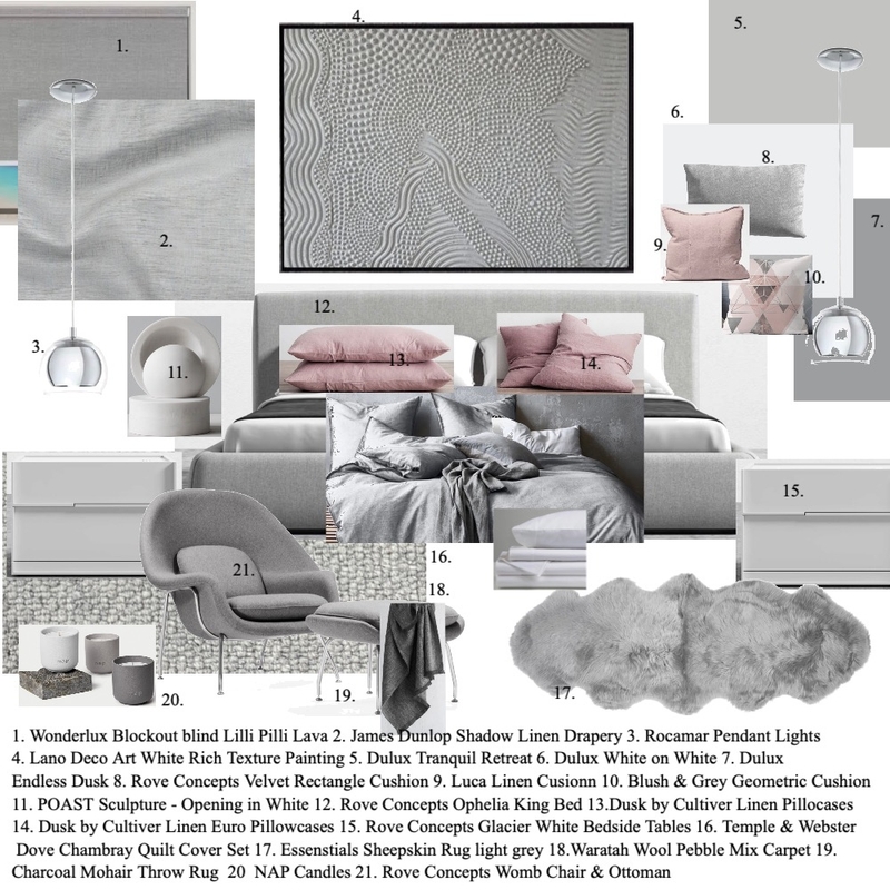 Master Bedroom Mood Board by Margie Ferguson on Style Sourcebook