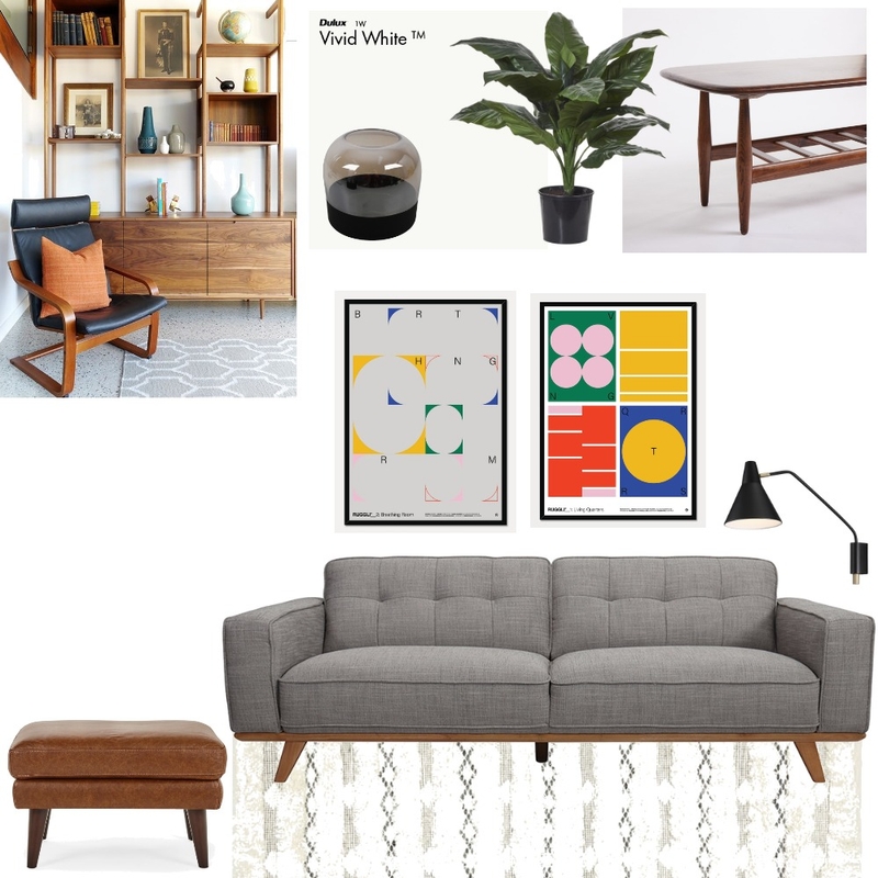 Mid Century Modern Living Mood Board by Daphne Booth on Style Sourcebook