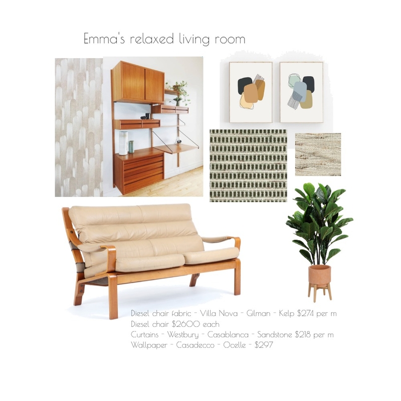 Emma's relaxed living room Mood Board by AndreaMoore on Style Sourcebook