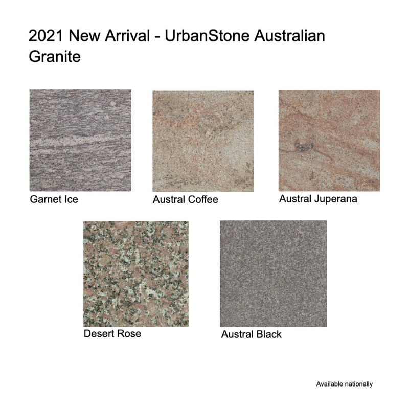 2021 New Arrival - UrbanStone Australian Granite Mood Board by Brickworks Building Products on Style Sourcebook
