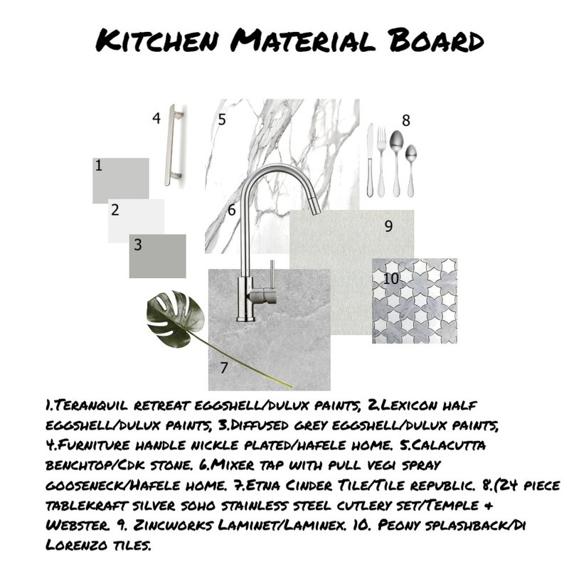 assignment #11 Kitchen Material board Mood Board by Pzelaumazzone on Style Sourcebook