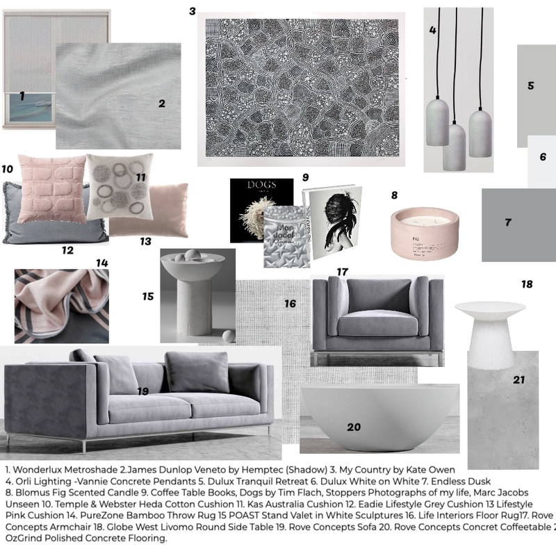 Living Room Mood Board by Margie Ferguson on Style Sourcebook