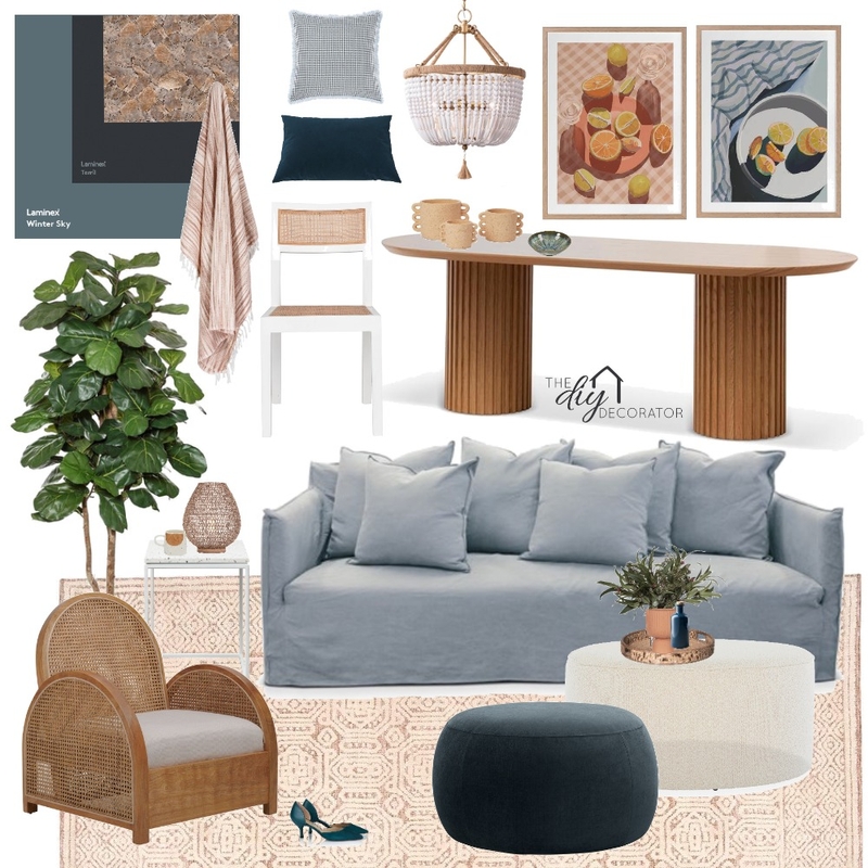 Blue hues Mood Board by Thediydecorator on Style Sourcebook
