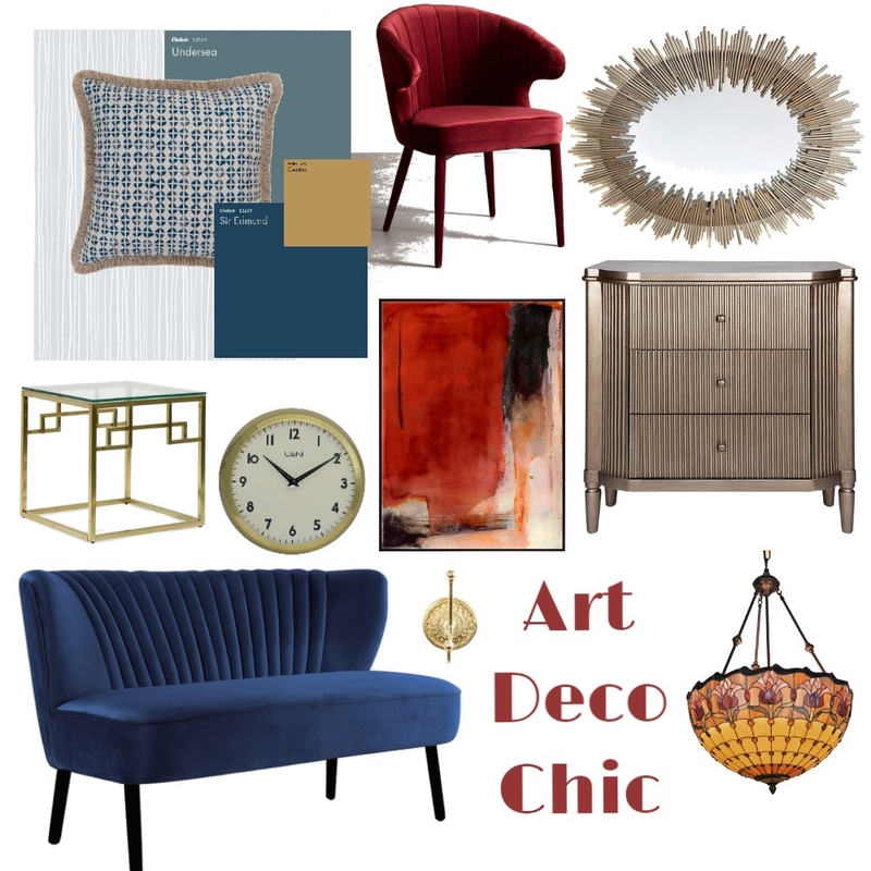 Art Deco Chic Mood Board by Emily Goldsmith on Style Sourcebook
