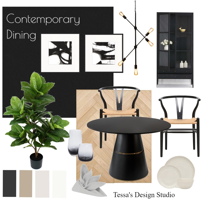 Contemporary Dining Mood Board by TessaTav on Style Sourcebook