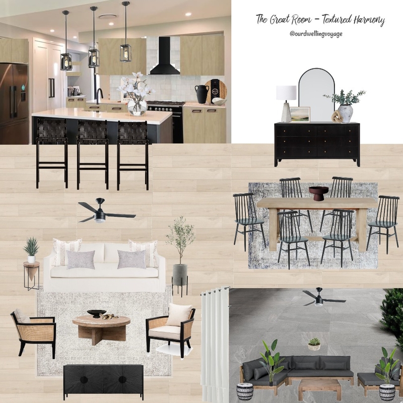 The Great Room - Textured Harmony 4.0 Mood Board by Casa Macadamia on Style Sourcebook