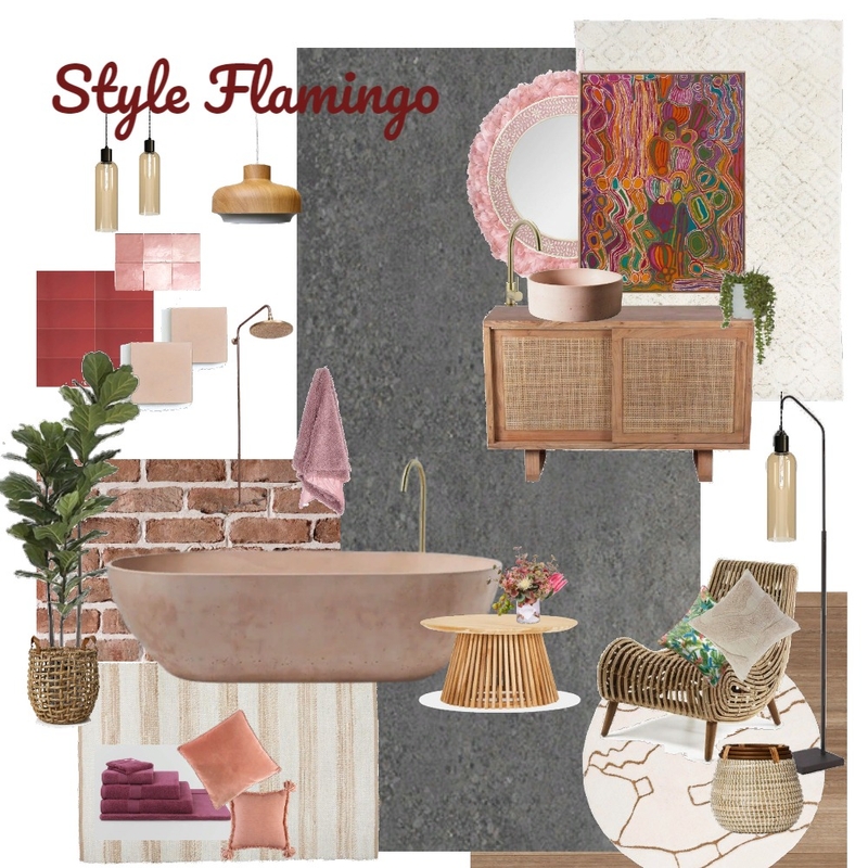 Style Flamingo Mood Board by Люсьена on Style Sourcebook