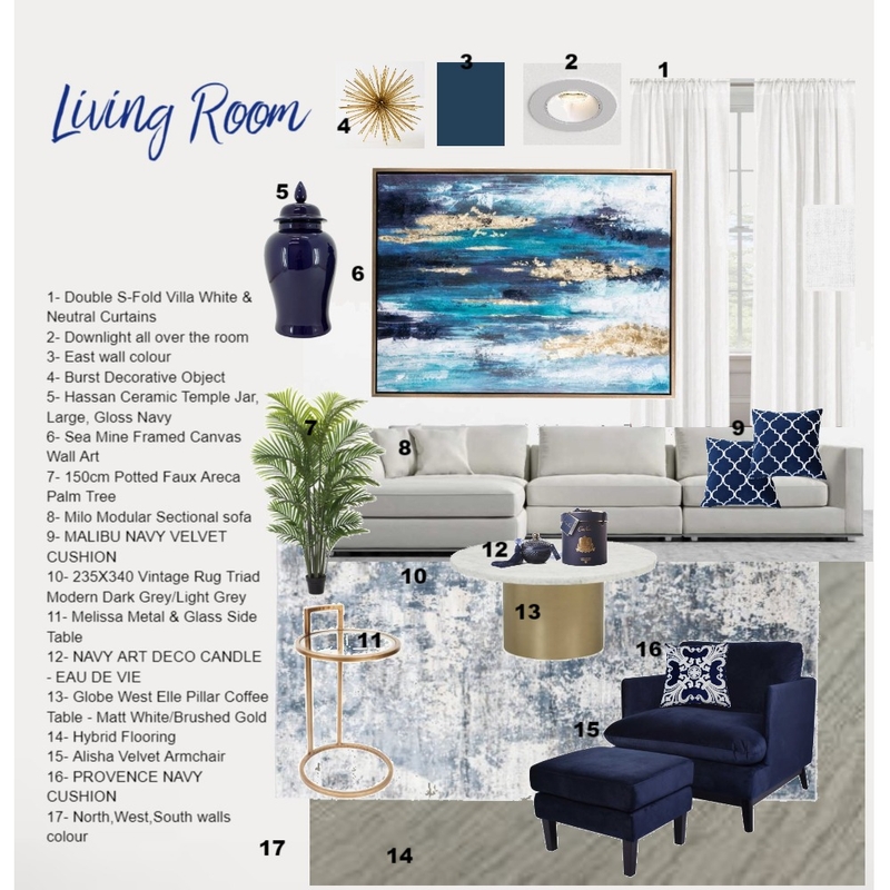 living room Mood Board by MINA DESIGN STUDIO on Style Sourcebook
