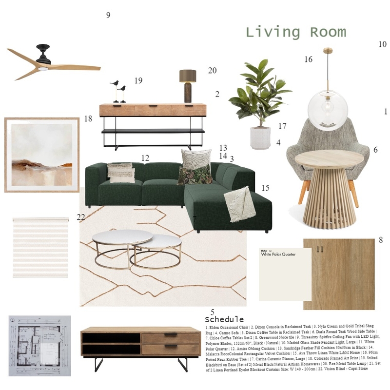 module 9 living room Mood Board by karensiatay on Style Sourcebook