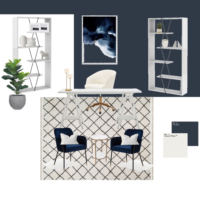 Glam Scandi Office Project Mood Board by Stacey Newman Designs on Style Sourcebook