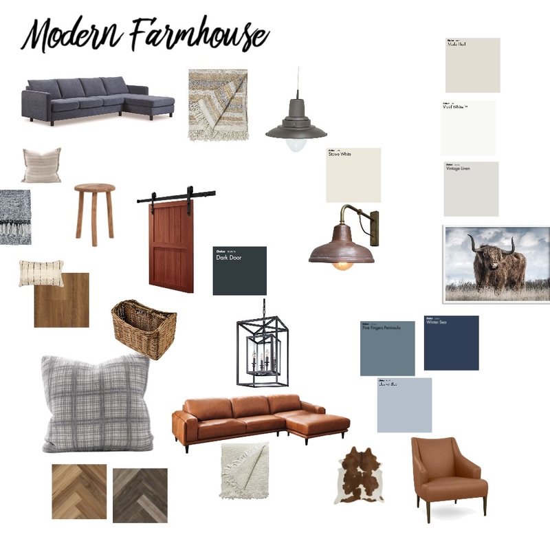 Modern Farmhouse Mood Board by done on Style Sourcebook