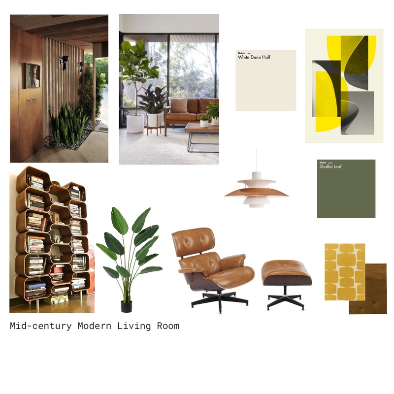 Mid-century Modern Living Room Mood Board by Ausra on Style Sourcebook