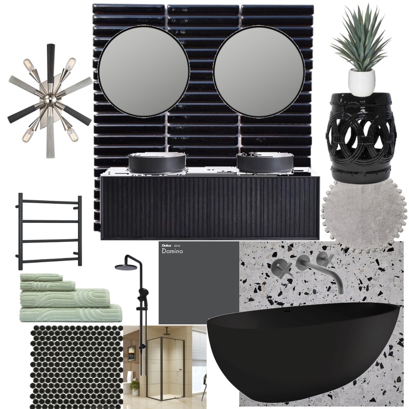 Achromatic Bathroom Mood Board by ELEDA DESIGN Interiors on Style Sourcebook