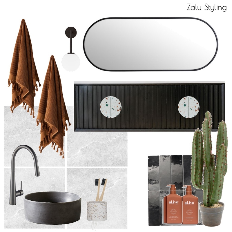 Modern Retro Bathroom Mood Board by BecStanley on Style Sourcebook