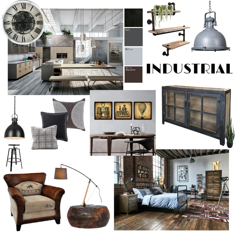 Industrial Mood Board by Cindi232 on Style Sourcebook