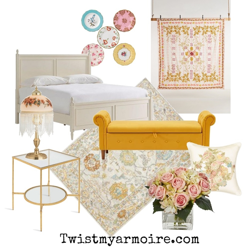 Antique Bedroom Mood Board by Twist My Armoire on Style Sourcebook