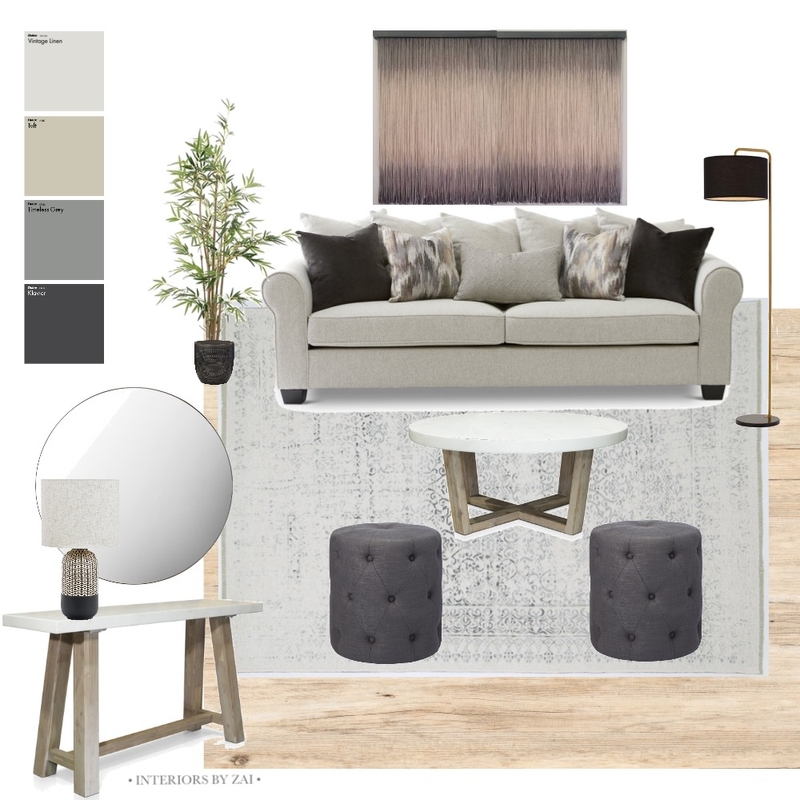 Rustic Living Room Mood Board by Interiors By Zai on Style Sourcebook