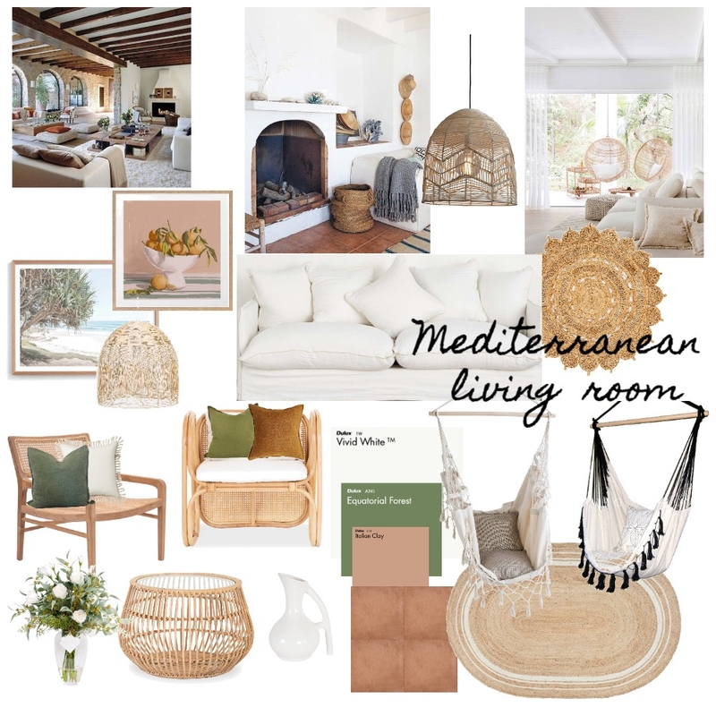 Mediterranean living room Mood Board by LT construct on Style Sourcebook