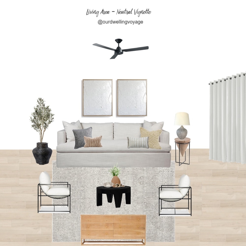 Living Area - Neutral Vignette 3 Mood Board by Casa Macadamia on Style Sourcebook