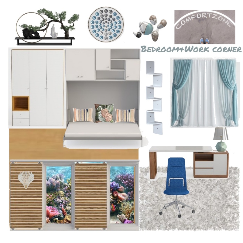 Bedroom with working space Mood Board by VictAlexA on Style Sourcebook