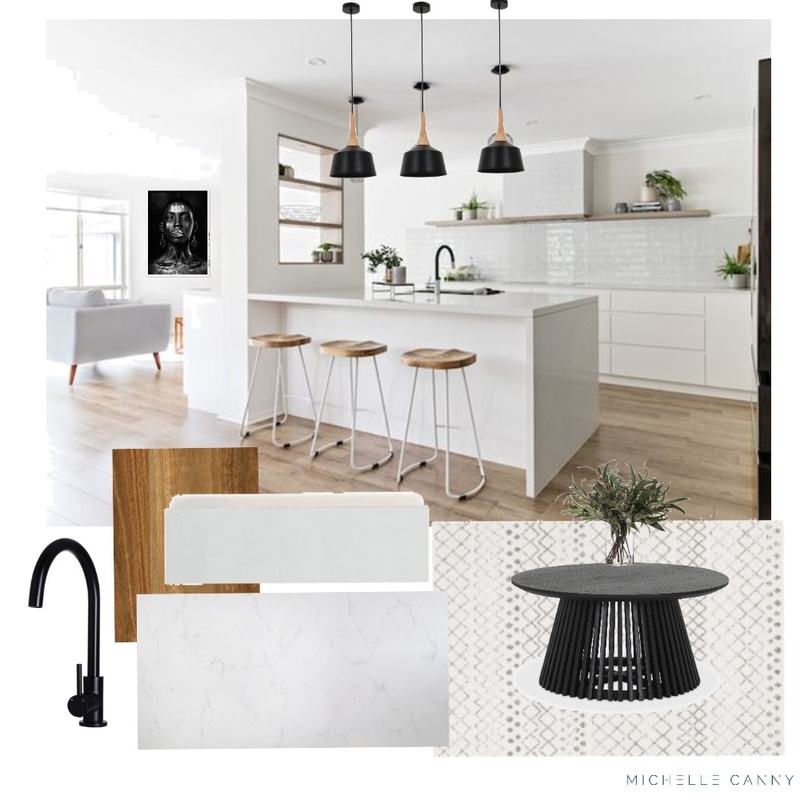 Monochrome Kitchen Design Mood Board by Michelle Canny Interiors on Style Sourcebook