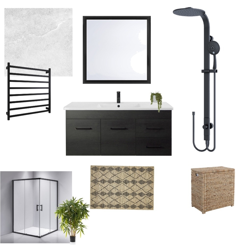 Bathroom, black, cane, grey Mood Board by amelia.jane.lynette92@outlook.com on Style Sourcebook