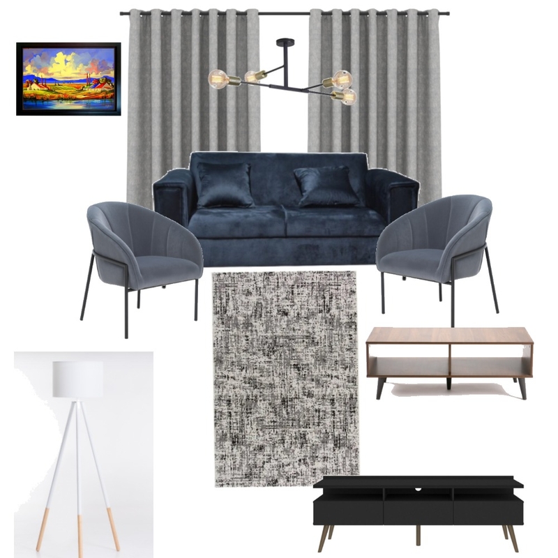 Contemporary Living room mood board Mood Board by Elcharis Interior Design on Style Sourcebook