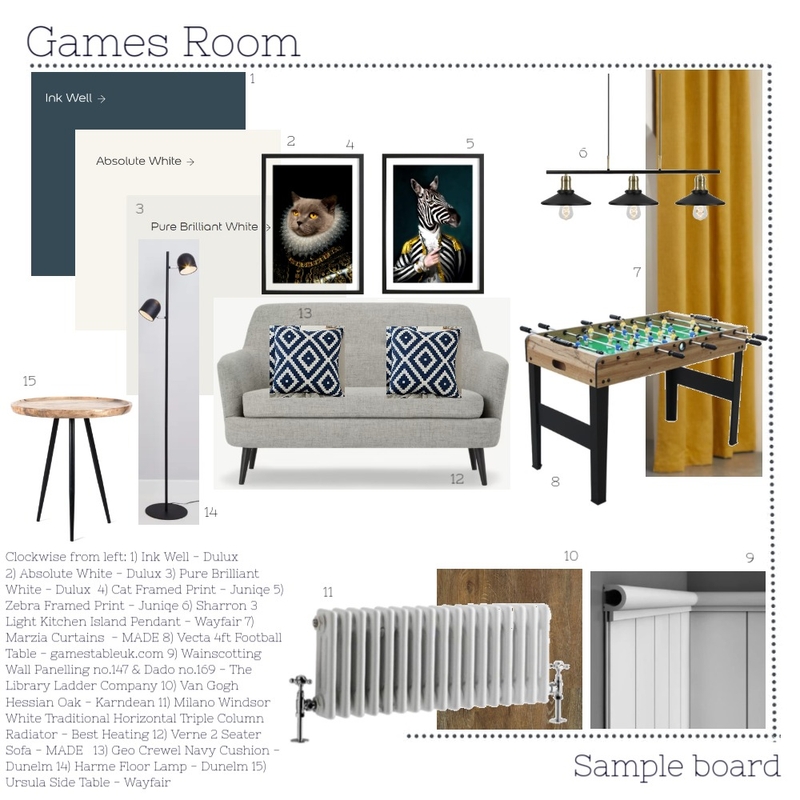 IDI Module 9 - Games Room Mood Board by KayleighWilkinson on Style Sourcebook