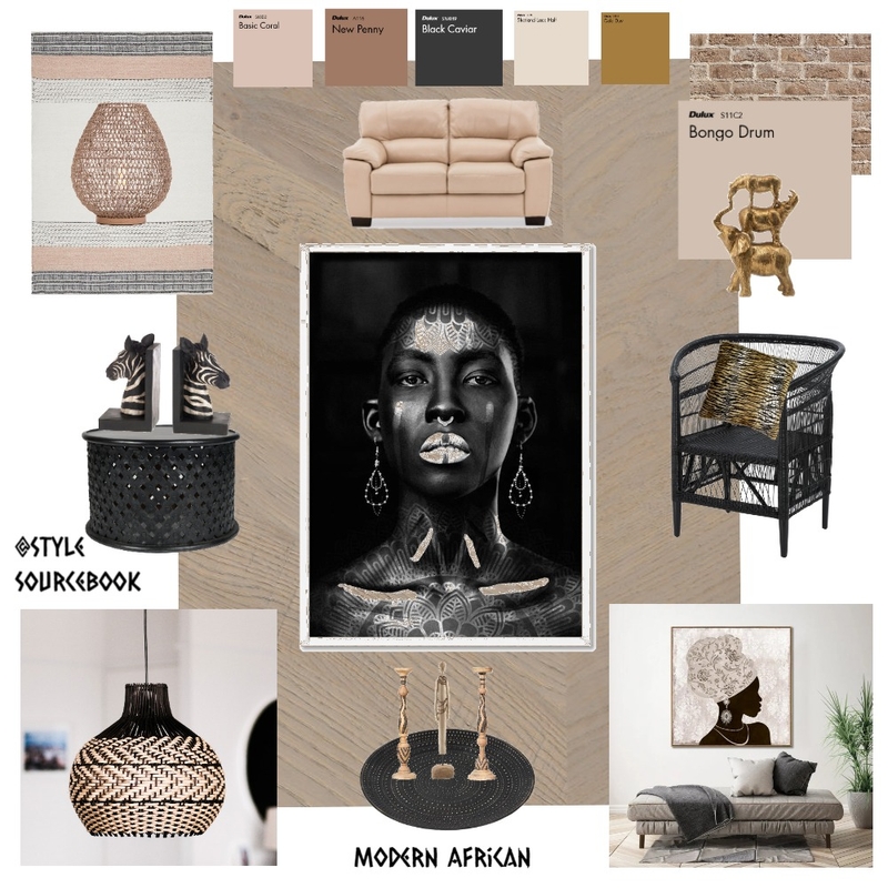 African living room Mood Board by may el sherif on Style Sourcebook
