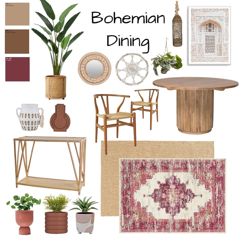 Bohemian dining Mood Board by burcusyn on Style Sourcebook