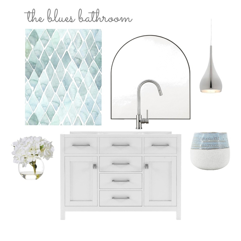 The Blues Bathroom Mood Board by creative grace interiors on Style Sourcebook